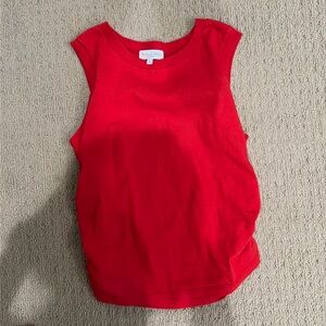 Michael stars red ruched tank